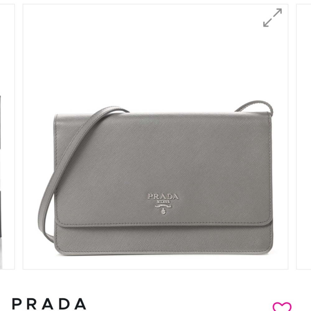 Saffiano metal flap wallet with flap Grey